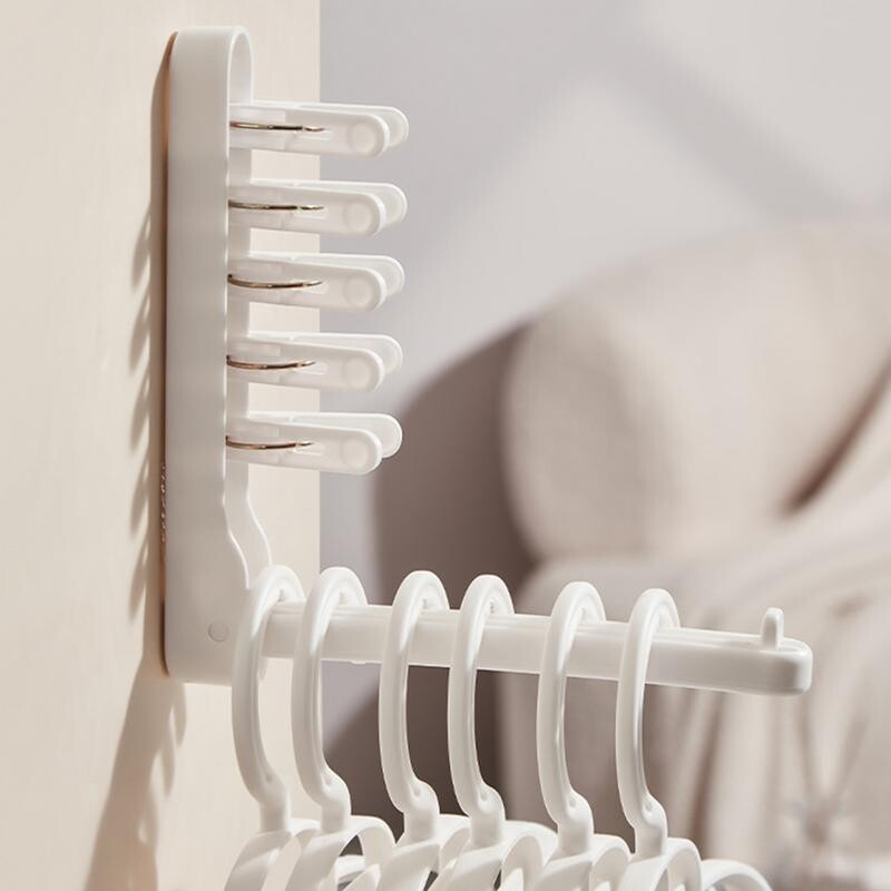 Behúzható ruhaszárító állvány Összecsukható ruhaakasztó Összecsukható szekrényszervező Helytakarékos falra szerelhető ruhaszárító állvány