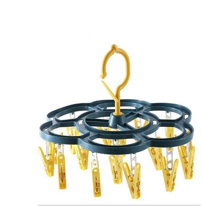 Clipek Összecsukható ruhaszárító akasztóálló zoknik fehérnemű műanyag szárító állvány Szervező gyerekek felnőttek ruhák szárító szél