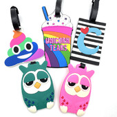 1 buc. Accesorii FashionTravel Etichetă creativă pentru bagaje cu gel de siliciu Suport pentru ID pentru valiză Etichete pentru îmbarcare pentru bagaje Etichetă portabilă