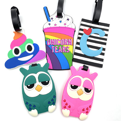 1 buc. Accesorii FashionTravel Etichetă creativă pentru bagaje cu gel de siliciu Suport pentru ID pentru valiză Etichete pentru îmbarcare pentru bagaje Etichetă portabilă