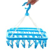 Sutirštintos 32 spaustukai Sulankstomi rūbų džiovintuvo kabykla Multi Clip skalbinių segtukų kabykla Buitinė nuo vėjo kojinės Apatinių drabužių džiovinimo lentyna Nauja