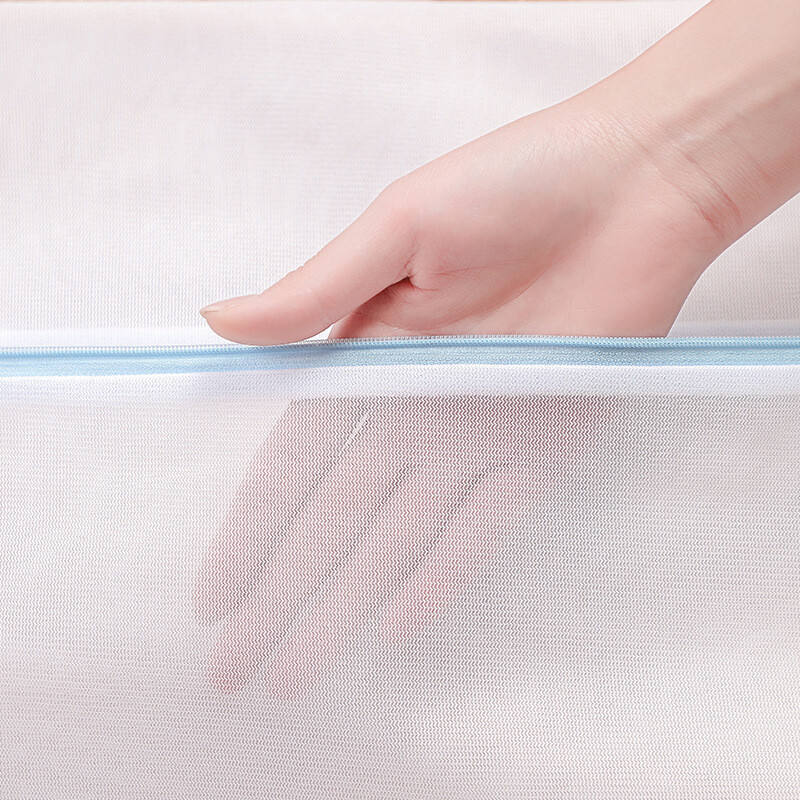 Geantă de rufe cu fermoar albastru, plasă fină, saci de depozitare de înaltă calitate, haine de uz casnic, curățenie, geantă de spălat pentru mașină de spălat