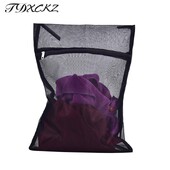 Ruhamosógép Mosótáska cipzárral Nylon hálós hálós melltartó mosótáska Fekete mosótáskák