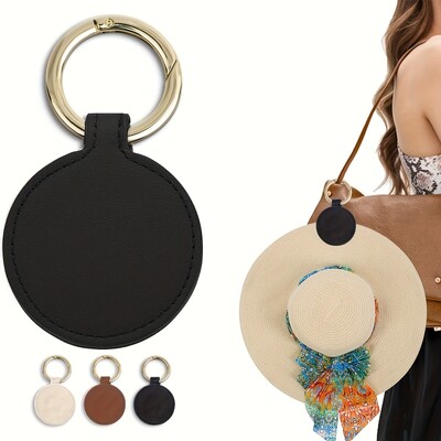 1vnt magnetinis skrybėlės segtukas ant krepšio kepurės laikiklis rankinės kuprinės bagažui PU odinis skrybėlių laikiklio segtukas Kelioninio krepšio priedai