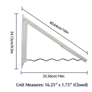Επιτοίχια κρεμάστρα ρούχων Punch Δωρεάν πτυσσόμενη σχάρα στεγνώματος 20 λίβρες φέρουσα κρεμάστρα κρεμάστρα κυματιστή σχεδίαση Πτυσσόμενη σχάρα στεγνώματος