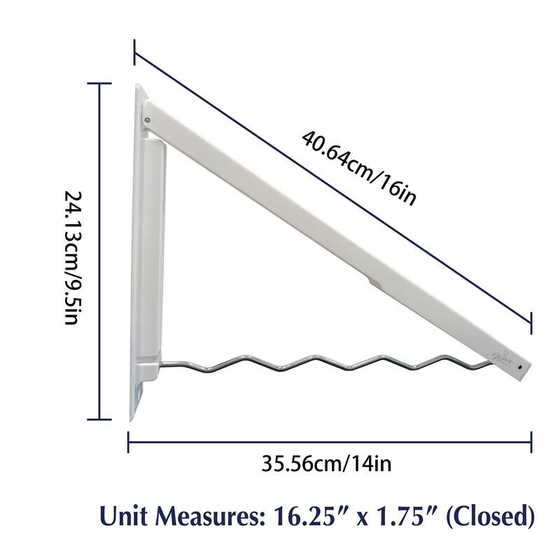 Sieninis drabužių kabyklos perforatorius Nemokama sulankstoma džiovinimo lentyna 20 svarų apkrovą laikanti pakabos lentyna Banguoto dizaino sulankstoma džiovinimo lentyna