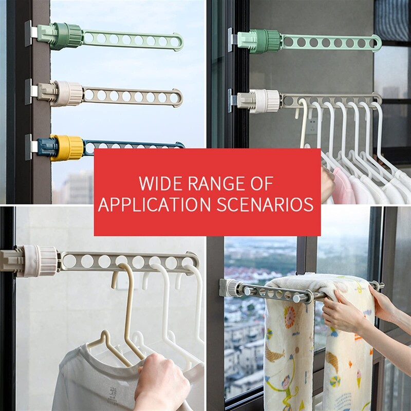 8 lyukú ruhaszárító állvány, ruhaszárító állvány, hordozható utazóakasztó a Hotel Home forgó falra szerelhető ruharuha számára