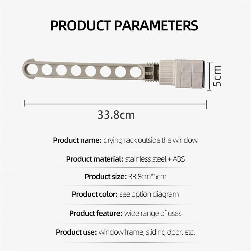 8 lyukú ruhaszárító állvány, ruhaszárító állvány, hordozható utazóakasztó a Hotel Home forgó falra szerelhető ruharuha számára