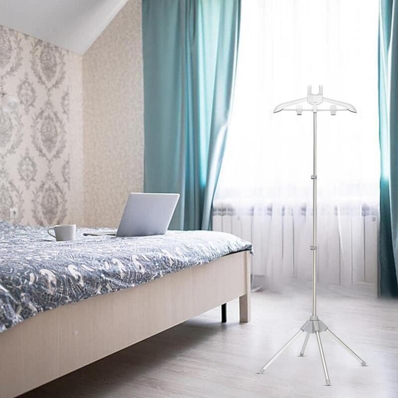 Ruhaakasztó Ruha gőzöléshez Összecsukható ruhaszárító állvány Szövet gőzölő vasaló konzol Alumínium ruházat teleszkópos rúd