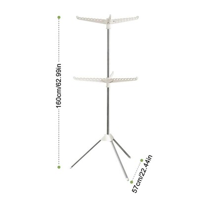 Háromlábú ruhaszárító állvány Összehajtható hordozható, helytakarékos ruhaszárító állványok Rozsdamentes acél teleszkópos ruhaszárítás függesztve