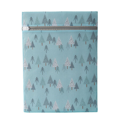 Akį traukiantys poetiški skalbinių maišeliai skalbimo mašinoms Mėlyni paukščiai ir medžiai Gražūs raštai Drabužių priežiūra Namų skalbinių tinklelis