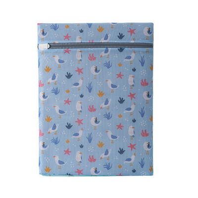 Akį traukiantys poetiški skalbinių maišeliai skalbimo mašinoms Mėlyni paukščiai ir medžiai Gražūs raštai Drabužių priežiūra Namų skalbinių tinklelis