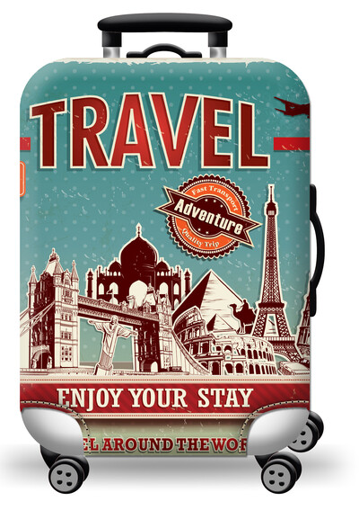 Husă de protecție pentru bagaje, elastică groasă, cu fermoar, pentru geanta de 18-32 inci, huse pentru valiză, husă pentru cărucior, accesorii de călătorie