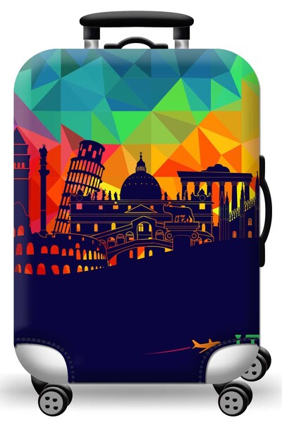 Husă de protecție pentru bagaje, elastică groasă, cu fermoar, pentru geanta de 18-32 inci, huse pentru valiză, husă pentru cărucior, accesorii de călătorie