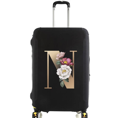 Utazási bőrönd védőhuzatok Vastag rugalmas csomagvédő védő 18"-28" poggyász utazótáska tok arany betűkkel nyomtatva