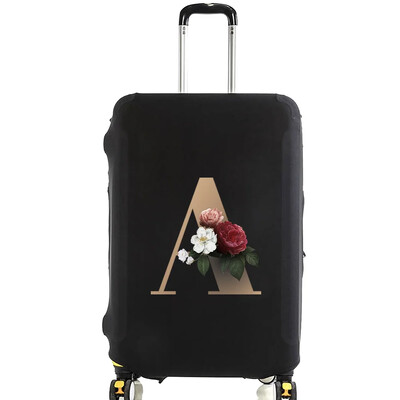 Utazási bőrönd védőhuzatok Vastag rugalmas csomagvédő védő 18"-28" poggyász utazótáska tok arany betűkkel nyomtatva