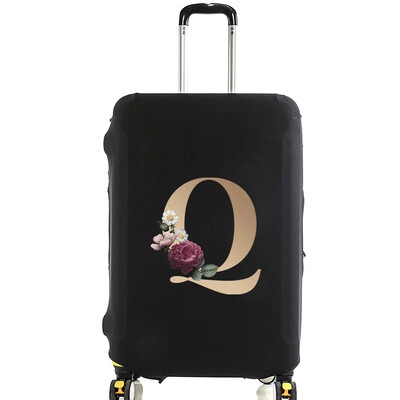 Utazási bőrönd védőhuzatok Vastag rugalmas csomagvédő védő 18"-28" poggyász utazótáska tok arany betűkkel nyomtatva