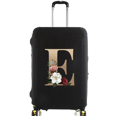 Utazási bőrönd védőhuzatok Vastag rugalmas csomagvédő védő 18"-28" poggyász utazótáska tok arany betűkkel nyomtatva