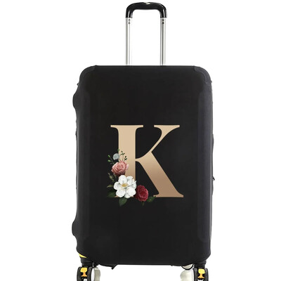 Utazási bőrönd védőhuzatok Vastag rugalmas csomagvédő védő 18"-28" poggyász utazótáska tok arany betűkkel nyomtatva