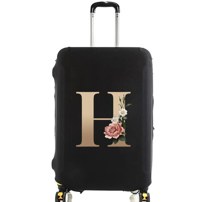 Utazási bőrönd védőhuzatok Vastag rugalmas csomagvédő védő 18"-28" poggyász utazótáska tok arany betűkkel nyomtatva