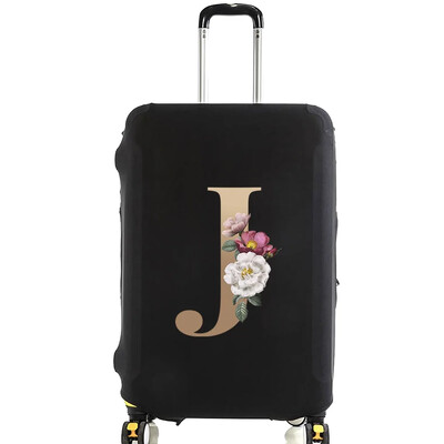 Utazási bőrönd védőhuzatok Vastag rugalmas csomagvédő védő 18"-28" poggyász utazótáska tok arany betűkkel nyomtatva