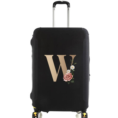 Utazási bőrönd védőhuzatok Vastag rugalmas csomagvédő védő 18"-28" poggyász utazótáska tok arany betűkkel nyomtatva