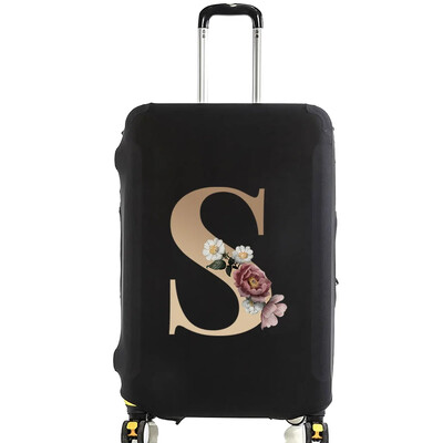 Utazási bőrönd védőhuzatok Vastag rugalmas csomagvédő védő 18"-28" poggyász utazótáska tok arany betűkkel nyomtatva