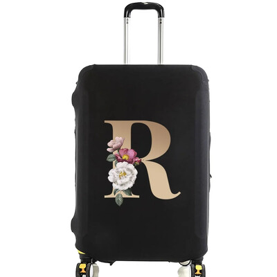 Utazási bőrönd védőhuzatok Vastag rugalmas csomagvédő védő 18"-28" poggyász utazótáska tok arany betűkkel nyomtatva