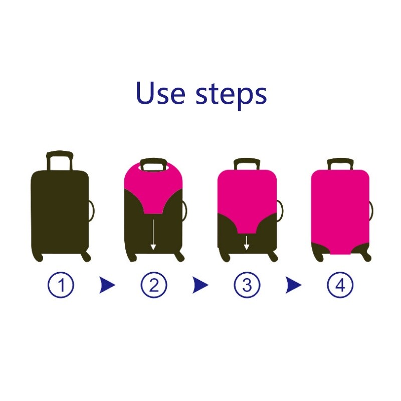 Moodne reisikohvri kaitsekate Pagasi kaitsekate Ühevärviline Sobib 18-28-tollistele kohvritele