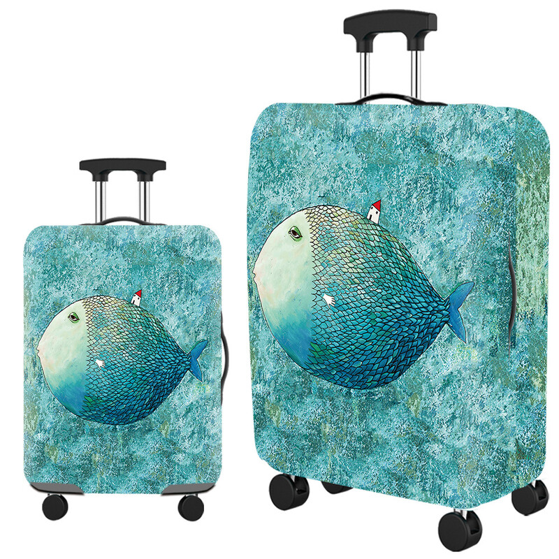 A legkeresettebb utazási bőröndvédő védőburkolat Elasztikus védő, mosható poggyászfedél rejtett cipzárral 18-32 hüvelykeshez