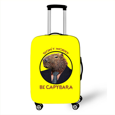 Juokingas „Capybara Print“ bagažo dangtelis „Travel Kawaii Cartoon“ elastinis vežimėlio dėklo dangtelis nuo dulkių lagaminų apsauginiai dangteliai