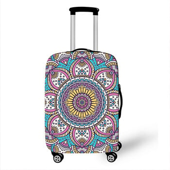 Mandala Flower εμπριμέ κάλυμμα αποσκευών για Travel Fashion Καλύμματα βαλίτσας κατά της σκόνης Ελαστικό κάλυμμα θήκης τρόλεϊ