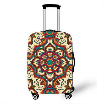 Mandala Flower εμπριμέ κάλυμμα αποσκευών για Travel Fashion Καλύμματα βαλίτσας κατά της σκόνης Ελαστικό κάλυμμα θήκης τρόλεϊ