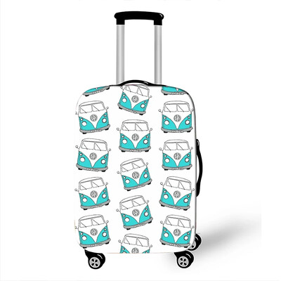 Car Go Travel Camping Spausdinti bagažo dangčius 18–32 colių elastingas vežimėlio dėklas, 3D žemėlapis, lėktuvas, apsaugantis nuo dulkių lagamino dangtis