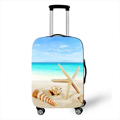 Beach Starfish Print Bőröndhuzat Női Utazási Bőrönd Rugalmas Védő Huzat Porálló "18-32" Diák poggyászhuzat