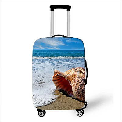 Beach Starfish Print Bőröndhuzat Női Utazási Bőrönd Rugalmas Védő Huzat Porálló "18-32" Diák poggyászhuzat