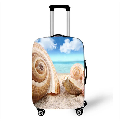 Beach Starfish Print Bőröndhuzat Női Utazási Bőrönd Rugalmas Védő Huzat Porálló "18-32" Diák poggyászhuzat