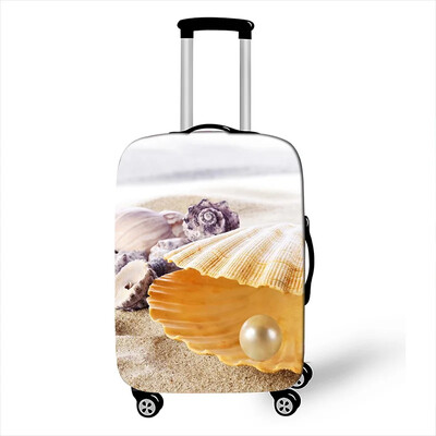 Beach Starfish Print Bőröndhuzat Női Utazási Bőrönd Rugalmas Védő Huzat Porálló "18-32" Diák poggyászhuzat