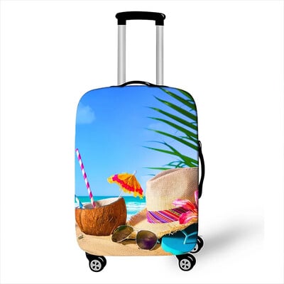 Beach Starfish Print Bőröndhuzat Női Utazási Bőrönd Rugalmas Védő Huzat Porálló "18-32" Diák poggyászhuzat