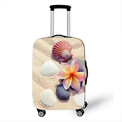 Beach Starfish Print Bőröndhuzat Női Utazási Bőrönd Rugalmas Védő Huzat Porálló "18-32" Diák poggyászhuzat
