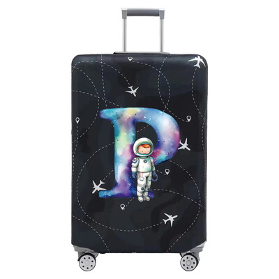 Csomagvédő vastag, rugalmas csomagvédő huzatok Print Astronaut sorozat 18-32 hüvelykes bőröndhuzatokhoz, utazási kiegészítőkhöz