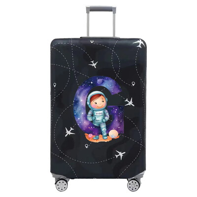 Csomagvédő vastag, rugalmas csomagvédő huzatok Print Astronaut sorozat 18-32 hüvelykes bőröndhuzatokhoz, utazási kiegészítőkhöz