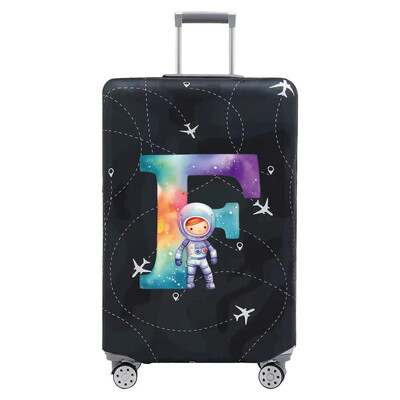 Csomagvédő vastag, rugalmas csomagvédő huzatok Print Astronaut sorozat 18-32 hüvelykes bőröndhuzatokhoz, utazási kiegészítőkhöz