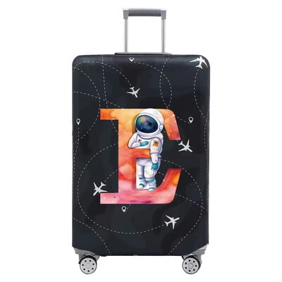 Csomagvédő vastag, rugalmas csomagvédő huzatok Print Astronaut sorozat 18-32 hüvelykes bőröndhuzatokhoz, utazási kiegészítőkhöz