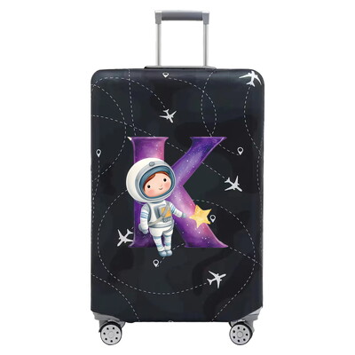 Csomagvédő vastag, rugalmas csomagvédő huzatok Print Astronaut sorozat 18-32 hüvelykes bőröndhuzatokhoz, utazási kiegészítőkhöz