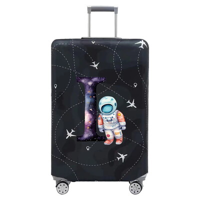 Csomagvédő vastag, rugalmas csomagvédő huzatok Print Astronaut sorozat 18-32 hüvelykes bőröndhuzatokhoz, utazási kiegészítőkhöz