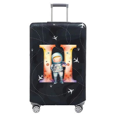 Csomagvédő vastag, rugalmas csomagvédő huzatok Print Astronaut sorozat 18-32 hüvelykes bőröndhuzatokhoz, utazási kiegészítőkhöz