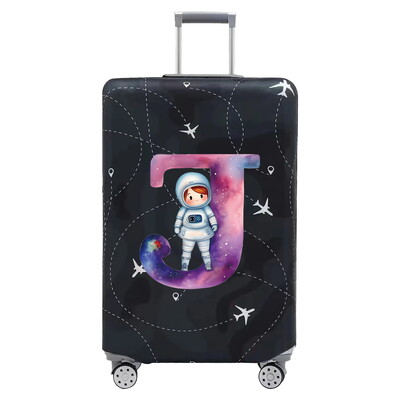 Csomagvédő vastag, rugalmas csomagvédő huzatok Print Astronaut sorozat 18-32 hüvelykes bőröndhuzatokhoz, utazási kiegészítőkhöz