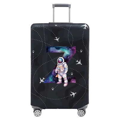 Csomagvédő vastag, rugalmas csomagvédő huzatok Print Astronaut sorozat 18-32 hüvelykes bőröndhuzatokhoz, utazási kiegészítőkhöz