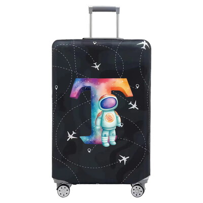 Csomagvédő vastag, rugalmas csomagvédő huzatok Print Astronaut sorozat 18-32 hüvelykes bőröndhuzatokhoz, utazási kiegészítőkhöz